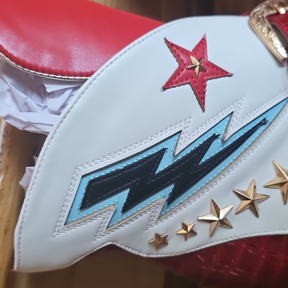 Azalea Wang Multi Colored Studded Cowboy Boot - Picture 6 of 6